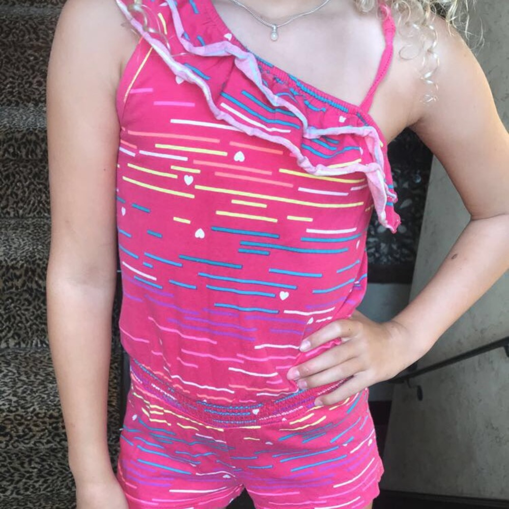 2 Girls Ruffle Rompers